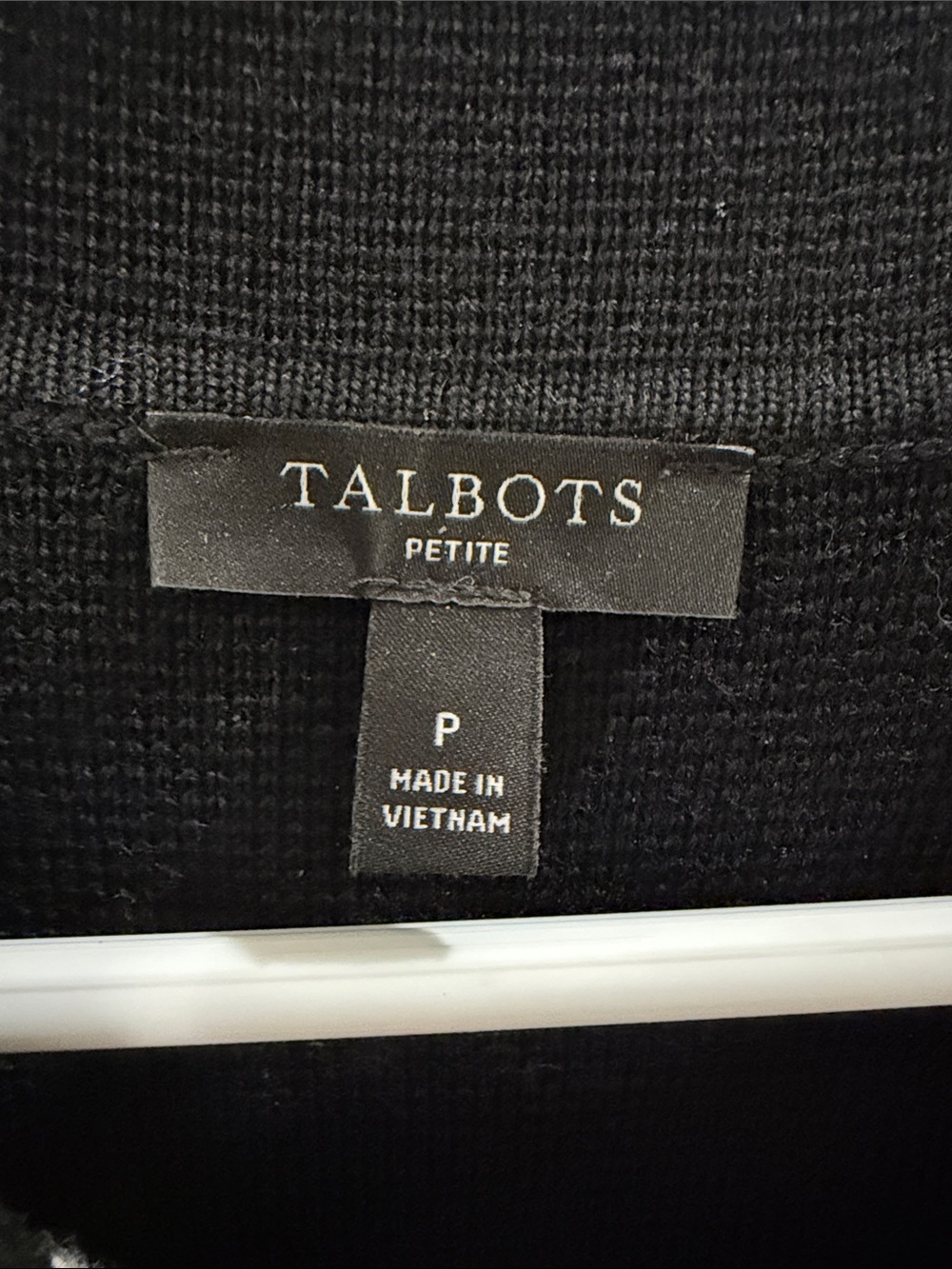 Talbots Black and White V-Neck Striped Sweater - Picture 4 of 4